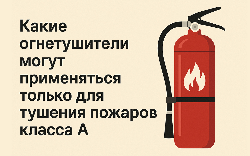 Какие огнетушители могут применяться только для тушения пожаров класса А