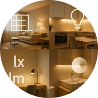 Нормы освещённости в квартире: таблица люмен/м²