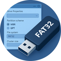 Rufus: форматирование флешки в FAT32 без ошибок