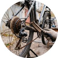 Изображение Очистка велосипеда и мотоцикла от ржавчины в труднодоступных местах